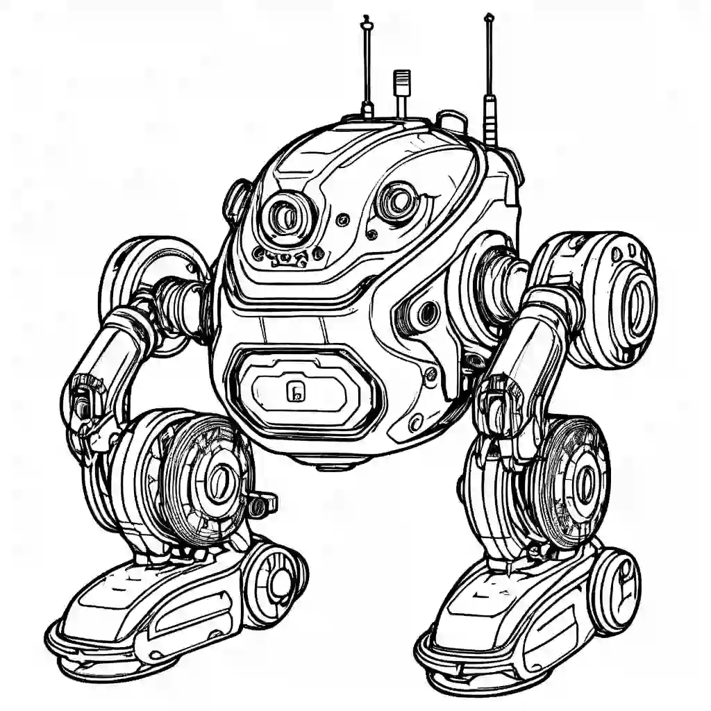 Underwater Exploration Robot coloring pages